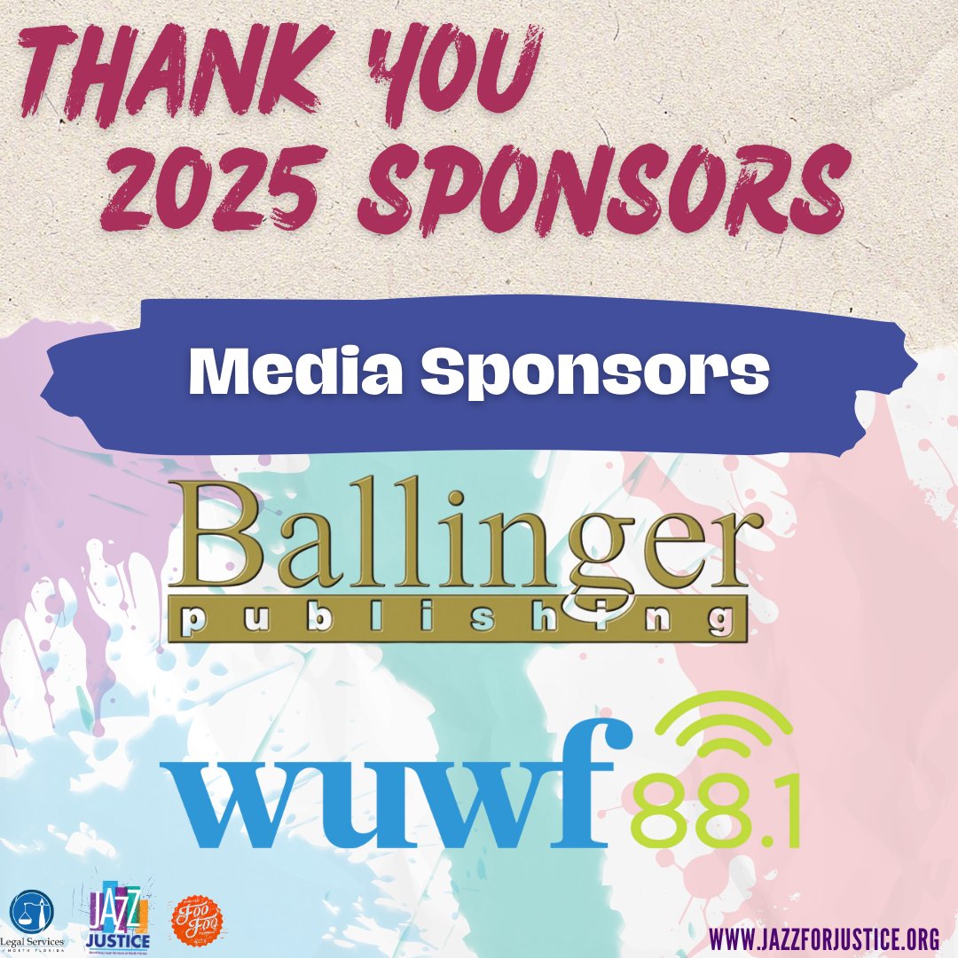 Thanks to everyone who attended and supported Jazz for Justice 2025! 🎉 🎷 

We couldn't have done it without Ballinger Publishing and <a href="/WUWF/">WUWF Public Media</a>! Thank you for helping us get the word out! 📣 ✨