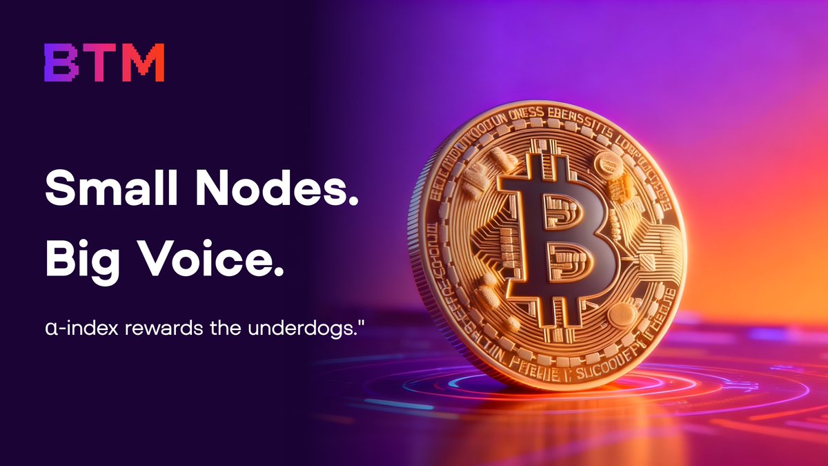 Small nodes, big voice.

We’re rebalancing the network game — α-index rewards amplify the underdogs. 📊🥊

#MiningDemocracy #Bitcoin #CryptoCommunity