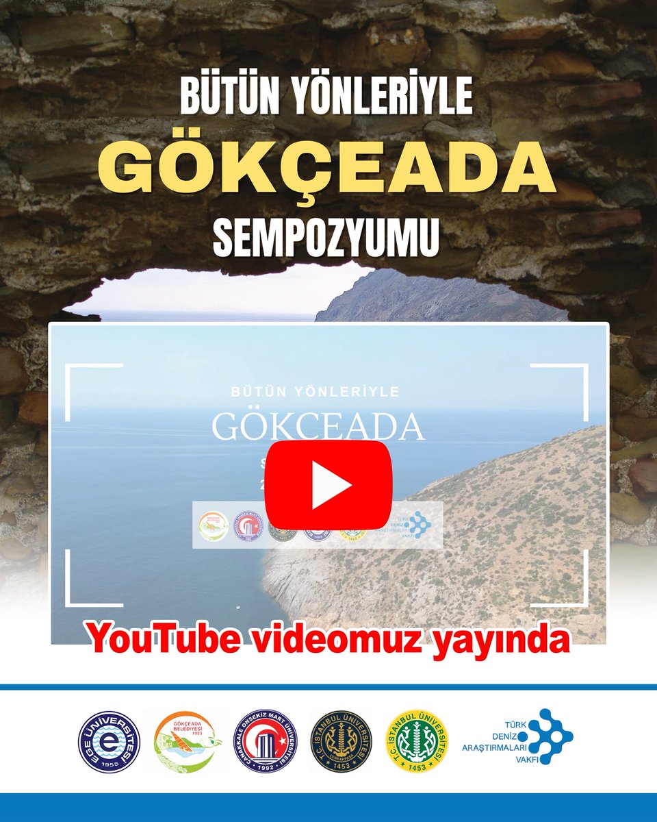 Bütün Yönleriyle Gökçeada Sempozyumu videosu yayında
Türk Deniz Araştırmaları Vakfı (TÜDAV) tarafından düzenlenen “Bütün Yönleriyle Gökçeada Sempozyumu”, ada ekosisteminin korunması, sürdürülebilir kalkınma ve deniz araştırmalarının geleceği üzerine kapsamlı bir tartışma ortamı