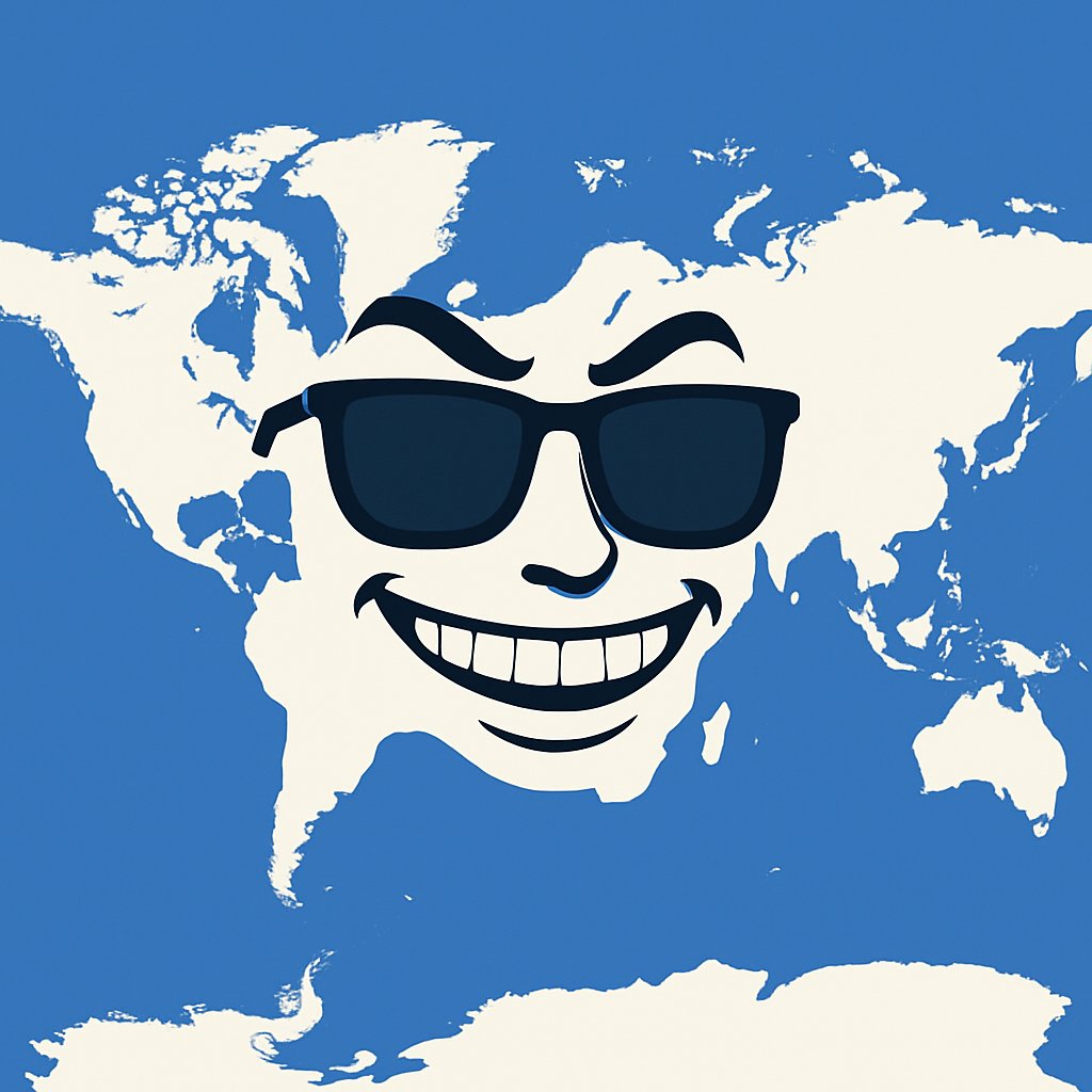 🌍😎
$BLOCKY has gone worldwide — literally.

His face isn’t ON the map…
The map IS his face.

From New York to Tokyo,
from the memes to the markets,
the signal is spreading —
BLOCKY OWNS THE GLOBE.

No borders.
No limits.
Just pure, unstoppable degen energy
engraved into every