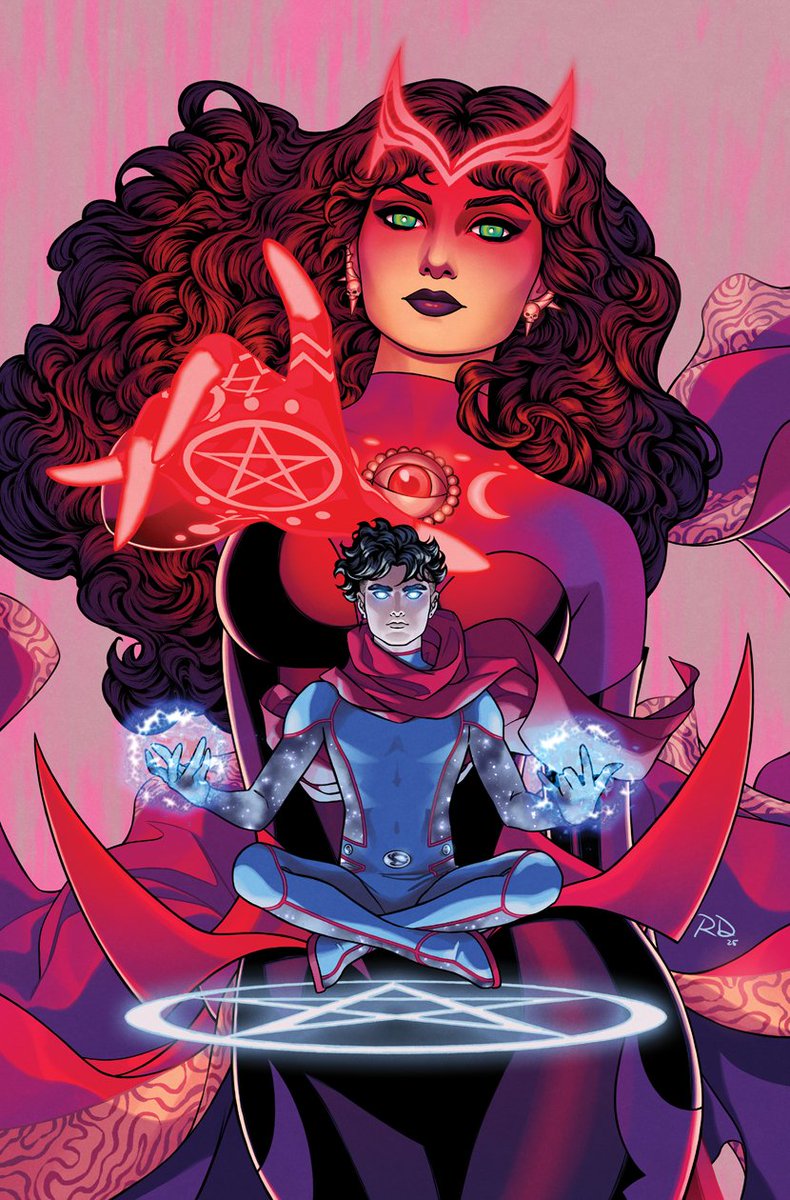 SentinelXI's tweet image. I absolutely LOVE this SORCERER SUPREME #3 variant cover, drawn/colored by @rdauterman  — featuring his new design for Scarlet Witch! ✧‧₊☽☾˚.⋆✧

@Marvel @ScarletWitchUpd #MarvelComics #ScarletWitch #Wiccan #SorcererSupreme #RussellDauterman