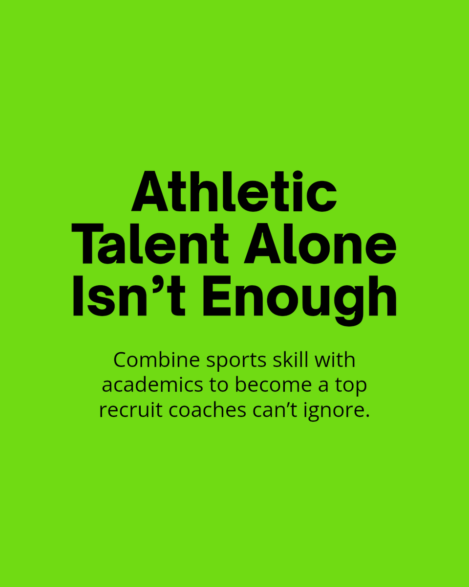 Athletic talent + academics = recruitment success. Coaches want both. CBA offers NCAA prep, mental training &amp; data evaluations. Become undeniable! collegeboundathletics.org #CollegeBound #CollegeBoundAthletics #BeElite