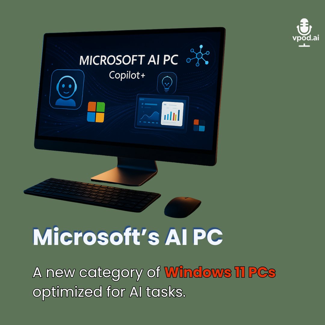 VpodAi's tweet image. Your next PC won’t wait for commands it’ll take action. 😳
Listen here the full story →  vpod.ai/ai/microsofts-… #AIPC #WindowsAI #Copilot #TechPodcast #FutureOfComputing