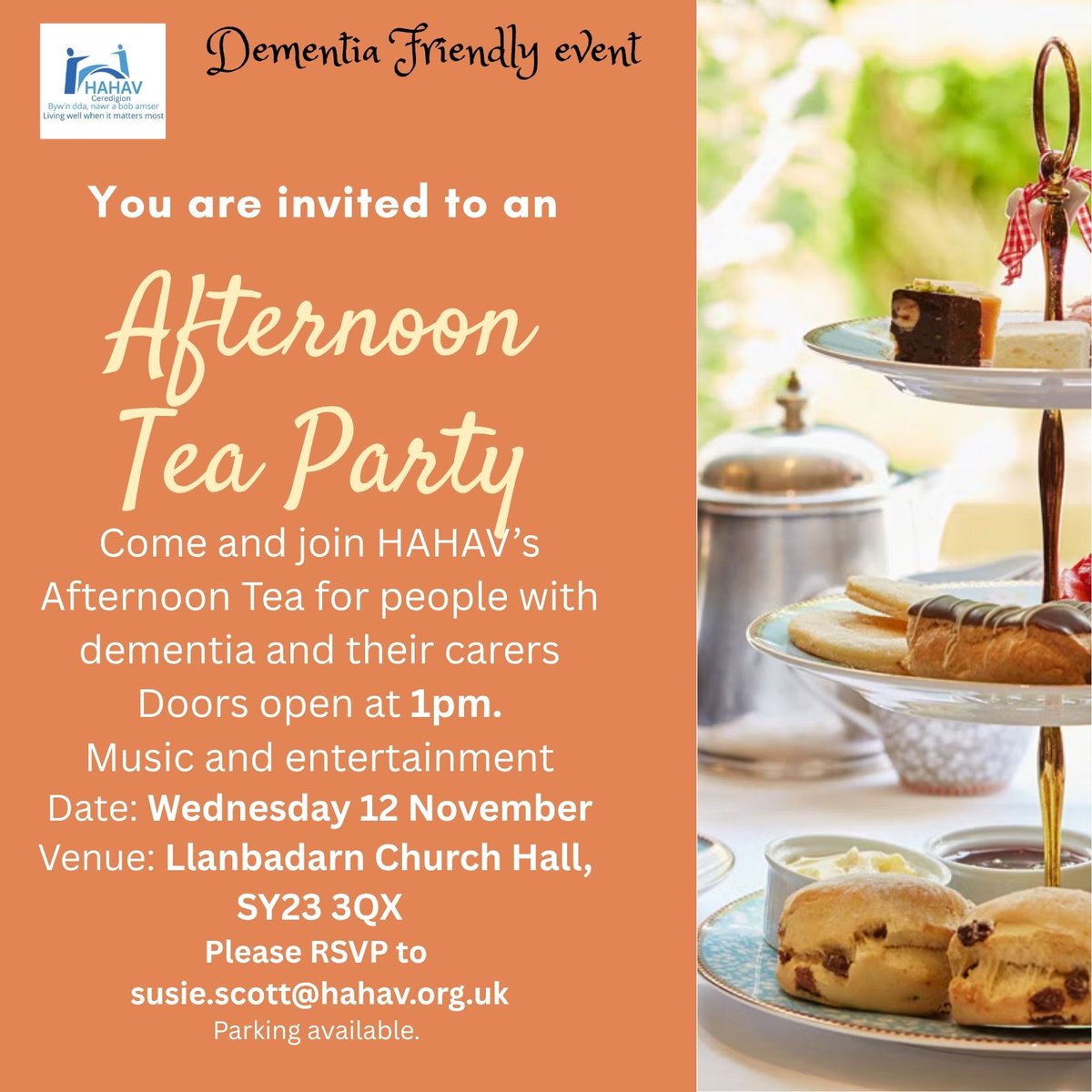 🧠💜 Did you know?
<a href="/_HAHAV_/">HAHAV Hospice at Home Ceredigion</a>  Ceredigion runs a free Dementia Café for people with dementia &amp; their carers.
📅 Join us 12 Nov for a coffee &amp; cake fundraiser 
🍰 (£5 entry) to support this vital group 💕

#HAHAVCeredigion #CaffiCofion #DementiaSupport #SupportLocal