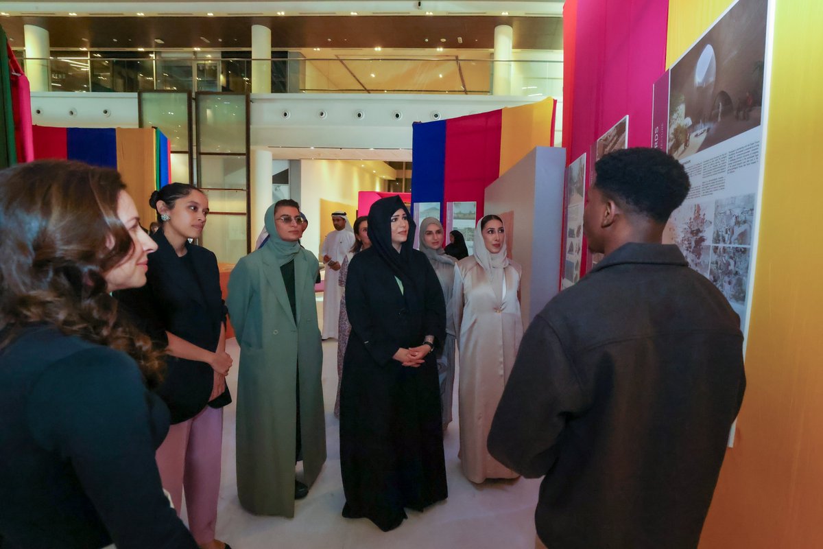 DubaiCulture's tweet photo. Our Chairperson, Her Highness Sheikha Latifa bint Mohammed bin Rashid Al Maktoum, inaugurated the 11th edition of Dubai Design Week, which has brought together more than 1,000 designers, architects, and creatives from over 50 countries, further strengthening Dubai’s position as a global hub for creativity and innovation. Her Highness visited exhibitions by local and international talents and explored a diverse range of artistic installations and activations across Dubai Design District.

📍 Dubai Design District
🗓️ 4 – 9 November 2025

@Dubaidesignweek @d3dubai 

#DXBDW25 #DXBDW #CreativeDubai #DubaiDesignWeek #MyDubai