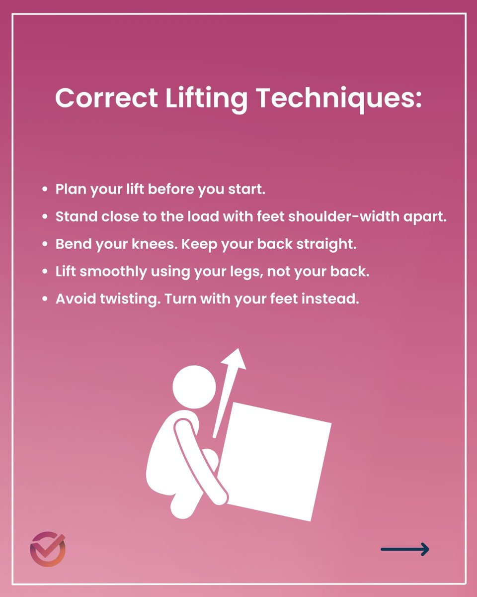 SVC_Solutions's tweet image. Manual handling mistakes cause injuries and downtime.

Show the wrong vs right way and explain why it matters 💪 

Small changes, big impact. 

#WorkplaceSafety #TrainingTips #HealthAndSafety
