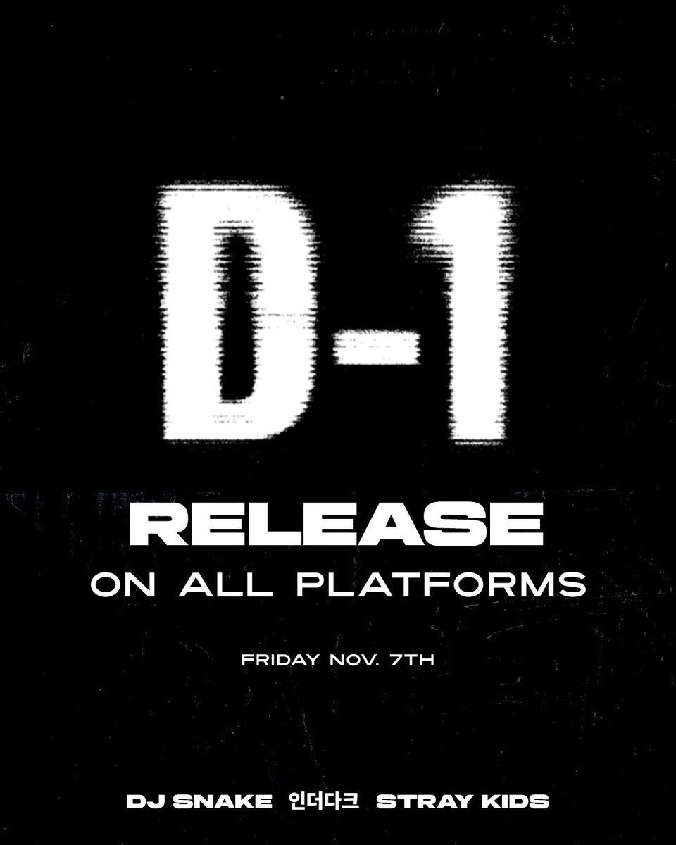 skz_usa's tweet image. 💿 D-1💿

DJ Snake ‘In the Dark’ ft. #StrayKids 
Lead Single

🗓️ Set to release on 11.07
💿 Pre-Save: snkxskz.lnk.to/inthedark
🎯 Buy &amp;amp; Stream Upon Release 

#InTheDark
#StrayKidsXDJSnake