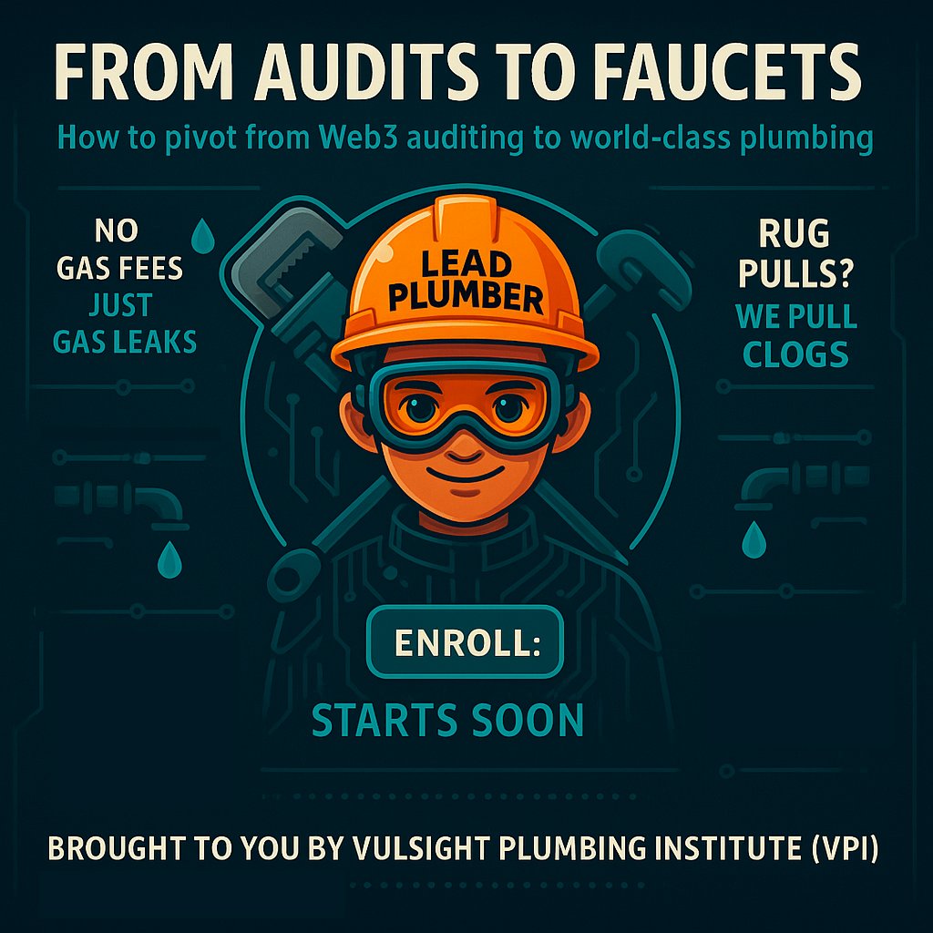 Today I announce the next step in my career. Reply "Plumbing" to enroll.