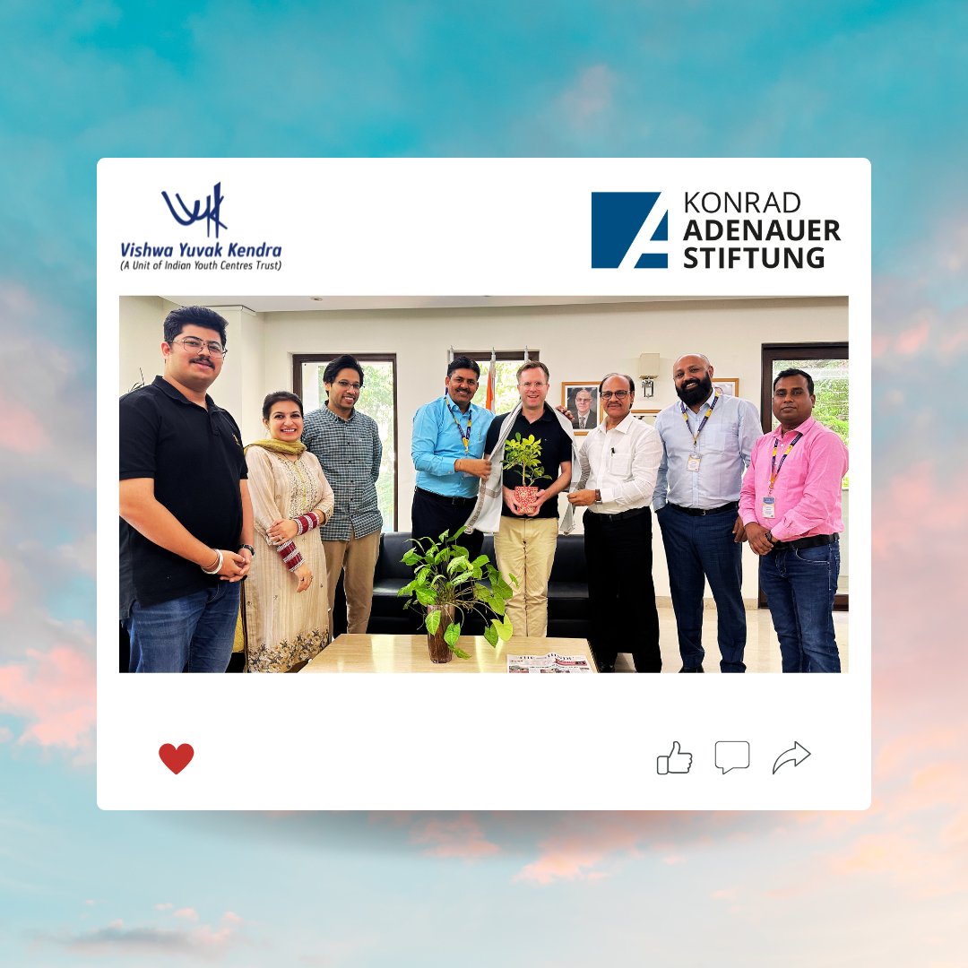 VYKIndia's tweet image. The @VYKIndia team had the honour of visiting the Delhi office of Konrad-Adenauer-Stiftung (#KAS) and inviting Dr. Adrian Haack, Director, KAS, to the 41st Joint Staff #Development #Programme (JSDP) from 8–11 November 2025 at the VYK Campus. 
#JSDP #VYK #KAS #Leadership