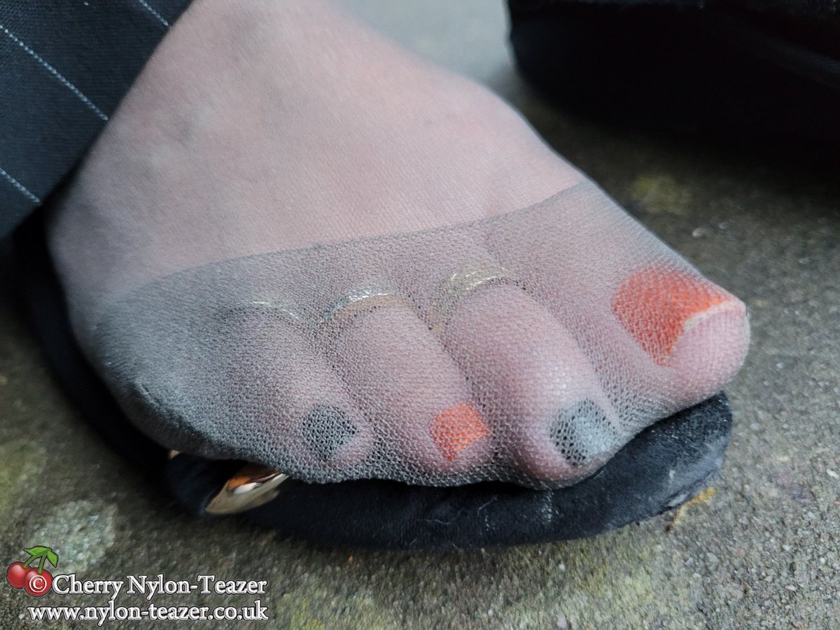 nylonteazer's tweet photo. A cheeky little toe peek preview at the offices today! Firecracker Toes in Hose for Bonfire Night.