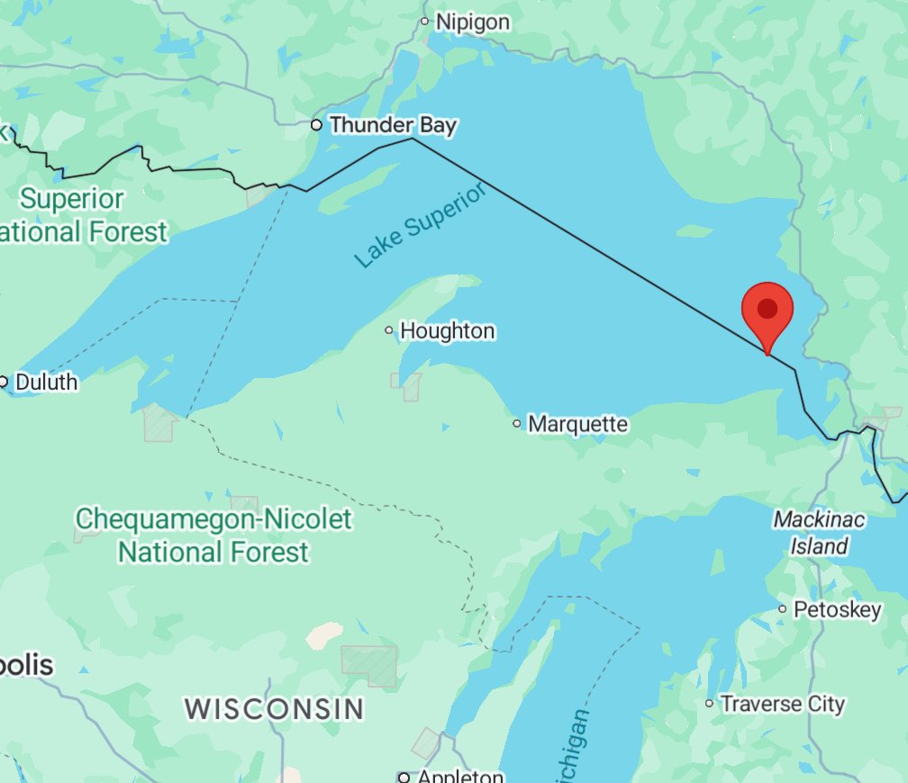 A meteor Monday night seems to have broken apart and possibly reached the Earth very close to the final resting place of the Edmund Fitzgerald in eastern Lake Superior -- one week to the day before the 50th anniversary of her sinking. 😳

H/T <a href="/MiStormChasers/">Michigan Storm Chasers</a>