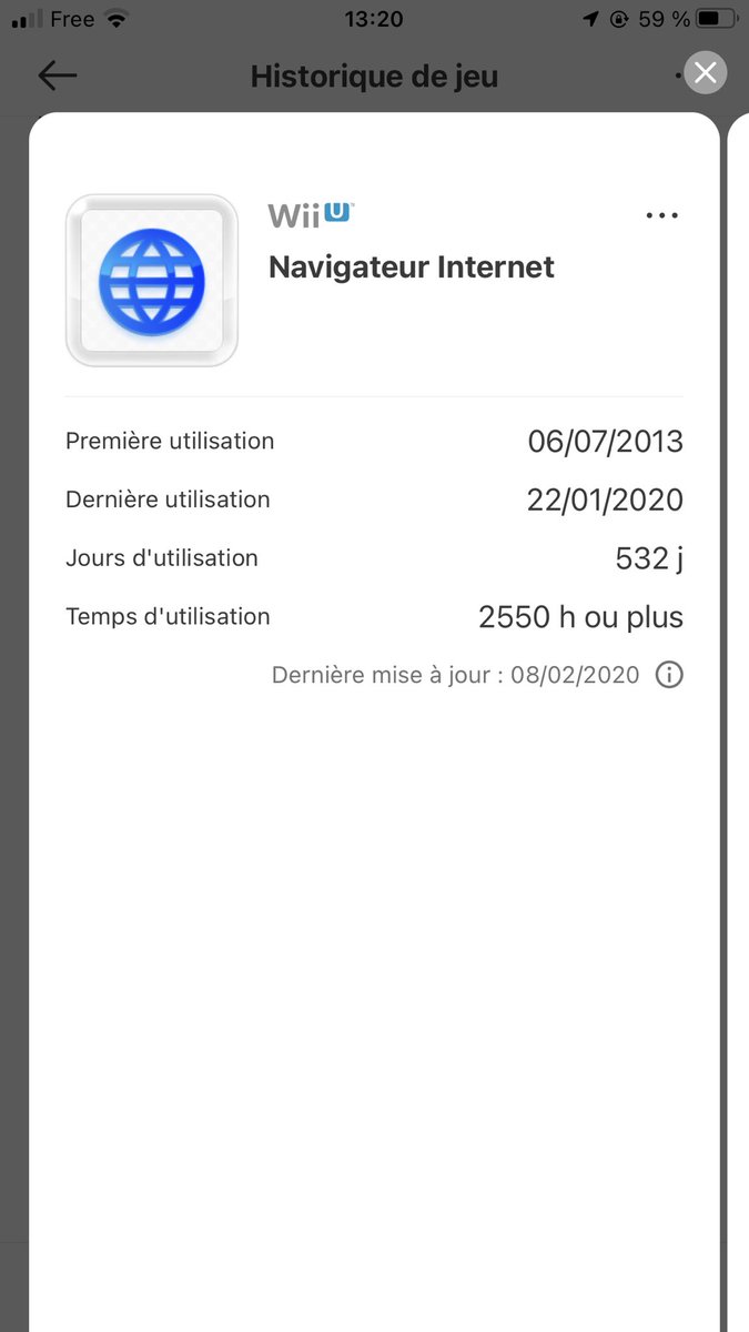 RedWN99's tweet photo. Mon jeu préféré : Navigateur Internet Wii U, une époque où j’avais pas d’ordi, ni de phone. J’ai quand même passé 2550 heures dessus. 😳 #NintendoStore https://t.co/dJKOsiA2RZ