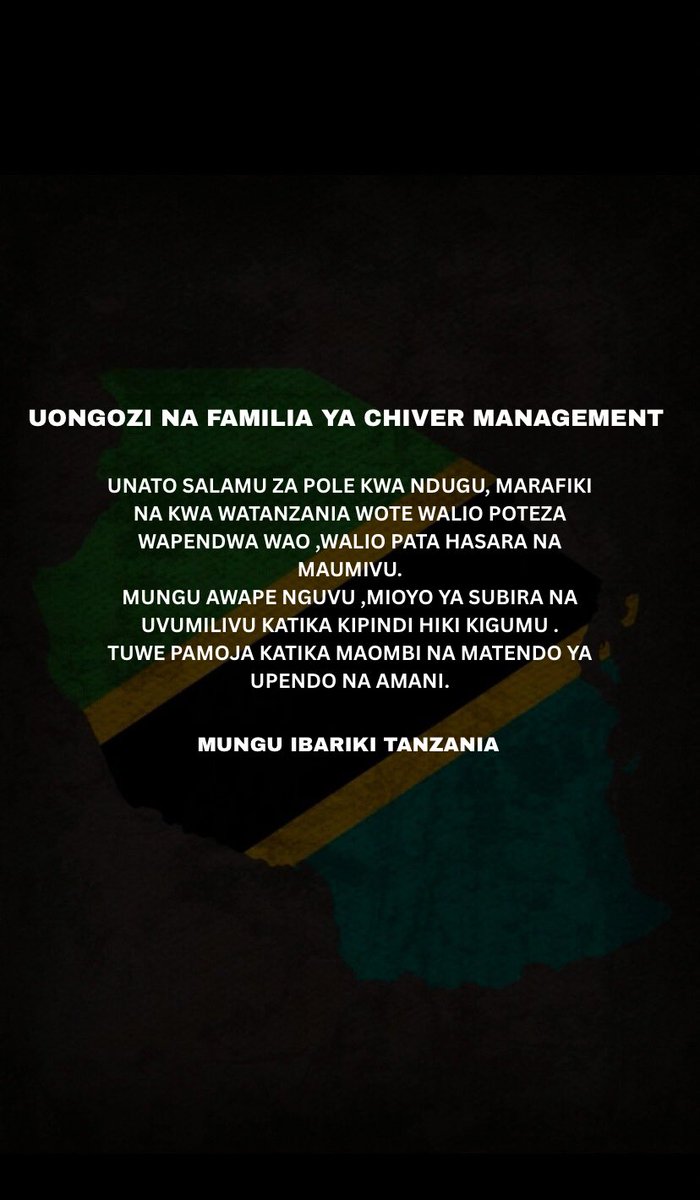 MUNGU IBARIKI TANZANIA 
#PeaceforTanzania #Tanzaniamypride