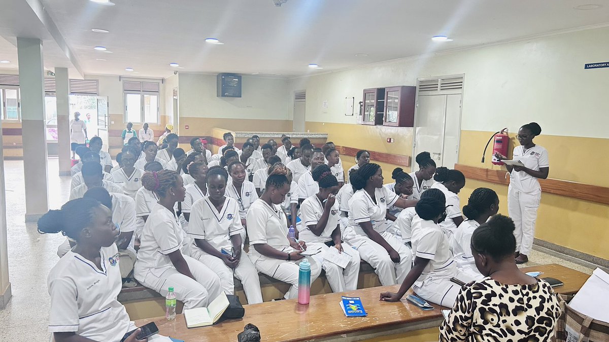🩺 Daily Grind, Daily Growth! 📚

<a href="/UCUniversity/">Uganda Christian University (Official)</a> Nursing students don't just clock out after a day of clinical placement. 

We meet for a post-conference, where we courageously present cases and insights to our peers, all under instructor supervision.

This is where theory meets