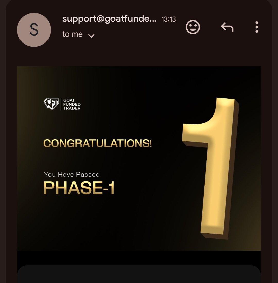 web3Explorer_IV's tweet image. Grateful to say I just cleared Phase 1 of my prop account 🙏
This journey has tested my patience and mindset more than anything.

Phase 2 next, one step at a time.
#tradingjourney #propfirm #discipline