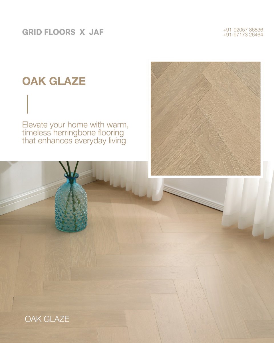 Gridfloor's tweet photo. Transform your home with the Herringbone Collection where style meets sophistication.Elegant wooden flooring shades that bring warmth, luxury, and timeless design to every room.Perfect for both modern and classic interiors 
#EngineeredWood #InteriorDesign #HomeDecor #ModernHomes https://t.co/ZpD5GaIj4i