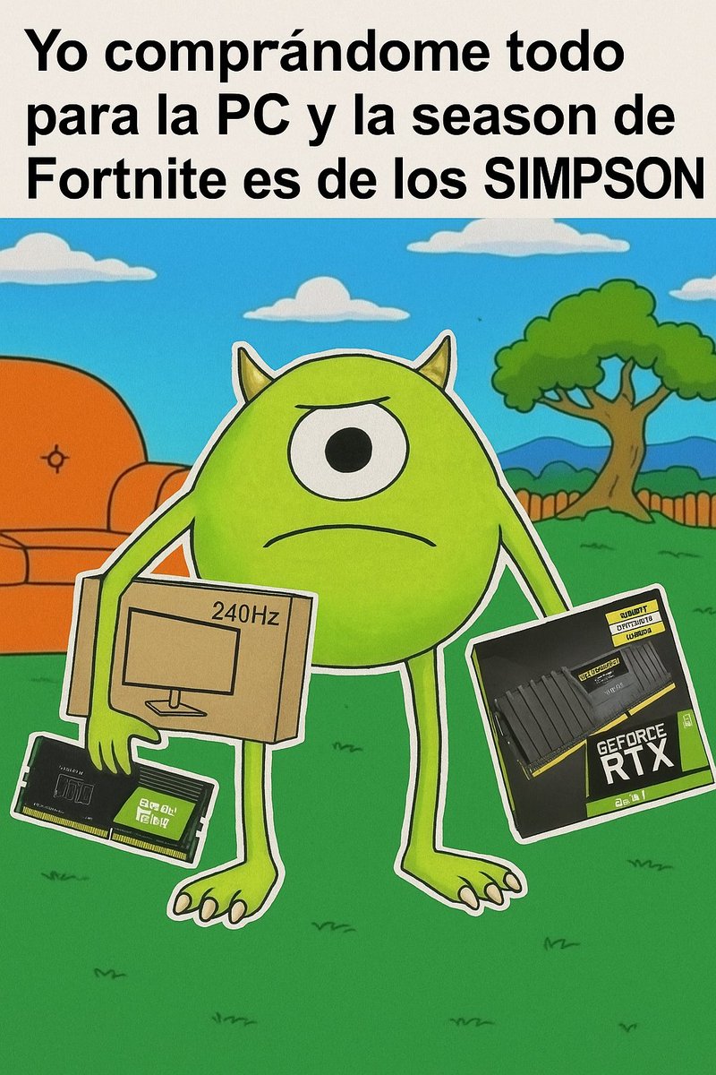 Yo a los 27 años volviendo al fortnite comprandome una 3060ti, 240hz y 32 de ram

Que mala season jajajaja