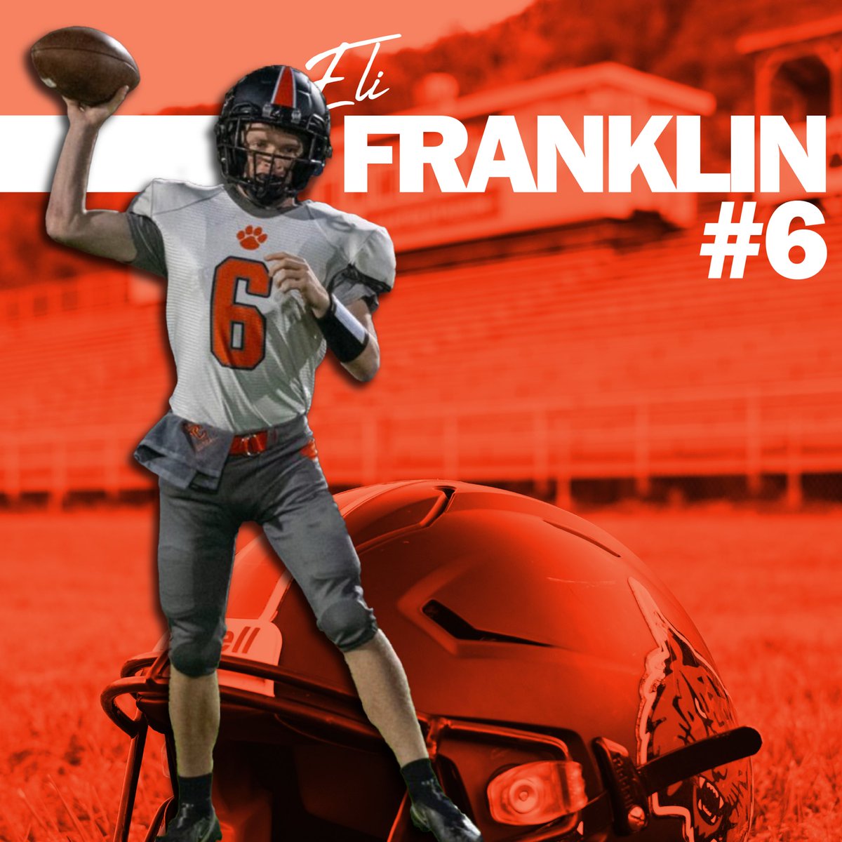 SCCHSFBBobcats's tweet photo. As we approach senior night, take some time to meet our seniors!

First up…

Eli Franklin
Quarterback
#6
Senior

A thread 🧵 https://t.co/qDNtsIIrXn