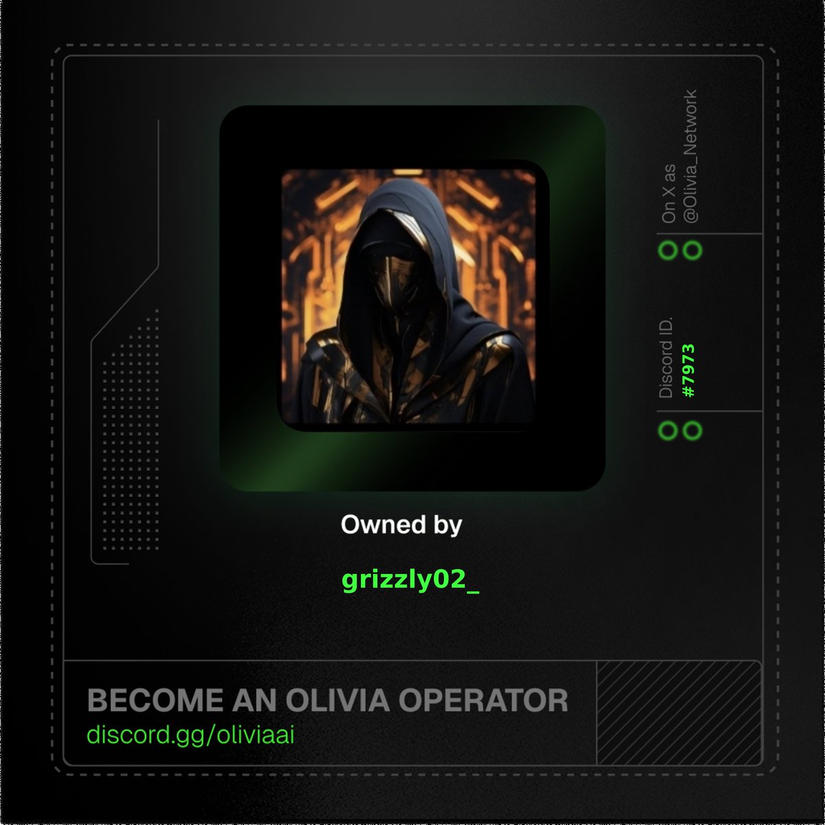 I am now verified early to the global AI infrastructure layer.

Just claimed my Olivia Module.

It serves as proof that I build where agents scale and earn.

The future runs here w/ 
@OliviaAI

discord.gg/oliviaai