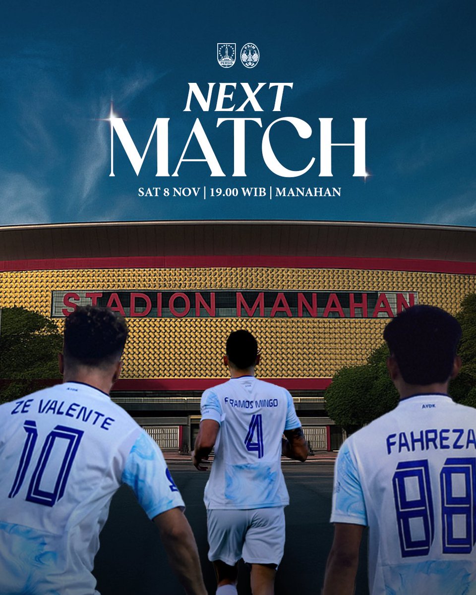 Next Match Alert! ⚔️

📅 Sabtu, 8 November 2025
🆚 Persis Solo vs PSIM Jogja
📍 Stadion Manahan
⏰ 19.00 WIB 

#PSIMJogja
#StrongerThanEver