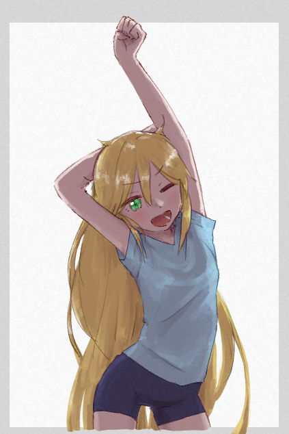 配信で描いてた のびのびおねーさん！ #rkgk