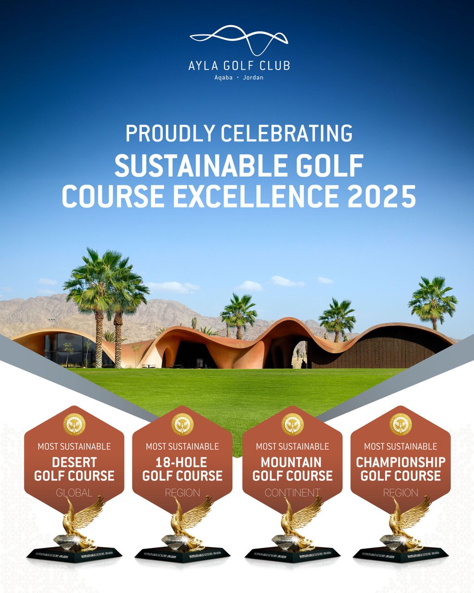 Ayla Golf Club is proud to be recognized for Sustainable Golf Course Excellence 2025 — honored on both local and global stages. For the second year in a row, we continue our commitment to protecting our environment and setting new standards in sustainable golf.