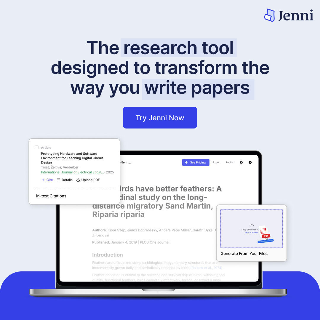 biotecnika's tweet image. 🧬 Spending too much time perfecting your research papers? Let Jenni AI simplify the process!

🔗 Try it now: btnk.org/jenni-ai-writi…

👩‍💻 Tag a fellow researcher who could use some help with paper writing!

#AIforResearchers #AcademicWriting #ResearchAssistant #JenniAI