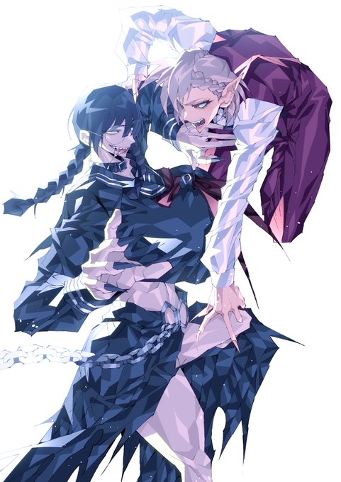 skebで描いた依頼主のオリキャラと真澄の絵 