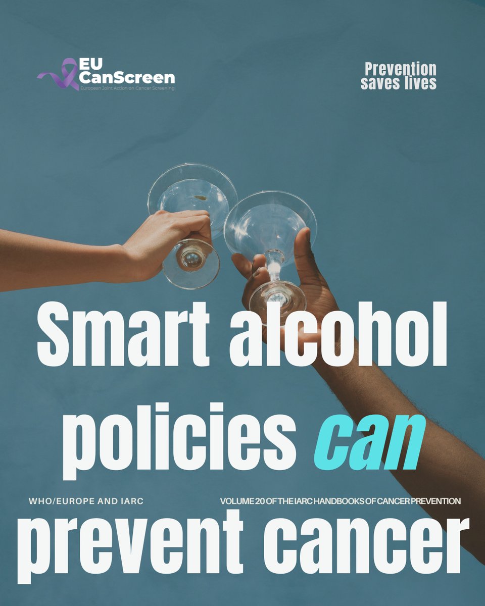 🌍📷 Smart alcohol policies can prevent cancer. The science is clear: strong, evidence-based alcohol policies can save lives and reduce cancer risk. New
<a href="/WHO_Europe/">WHO/Europe</a>
&amp;
<a href="/IARCWHO/">IARC</a>
findings (IARC Handbooks Vol. 20) show that effective measures — taxation, marketing bans