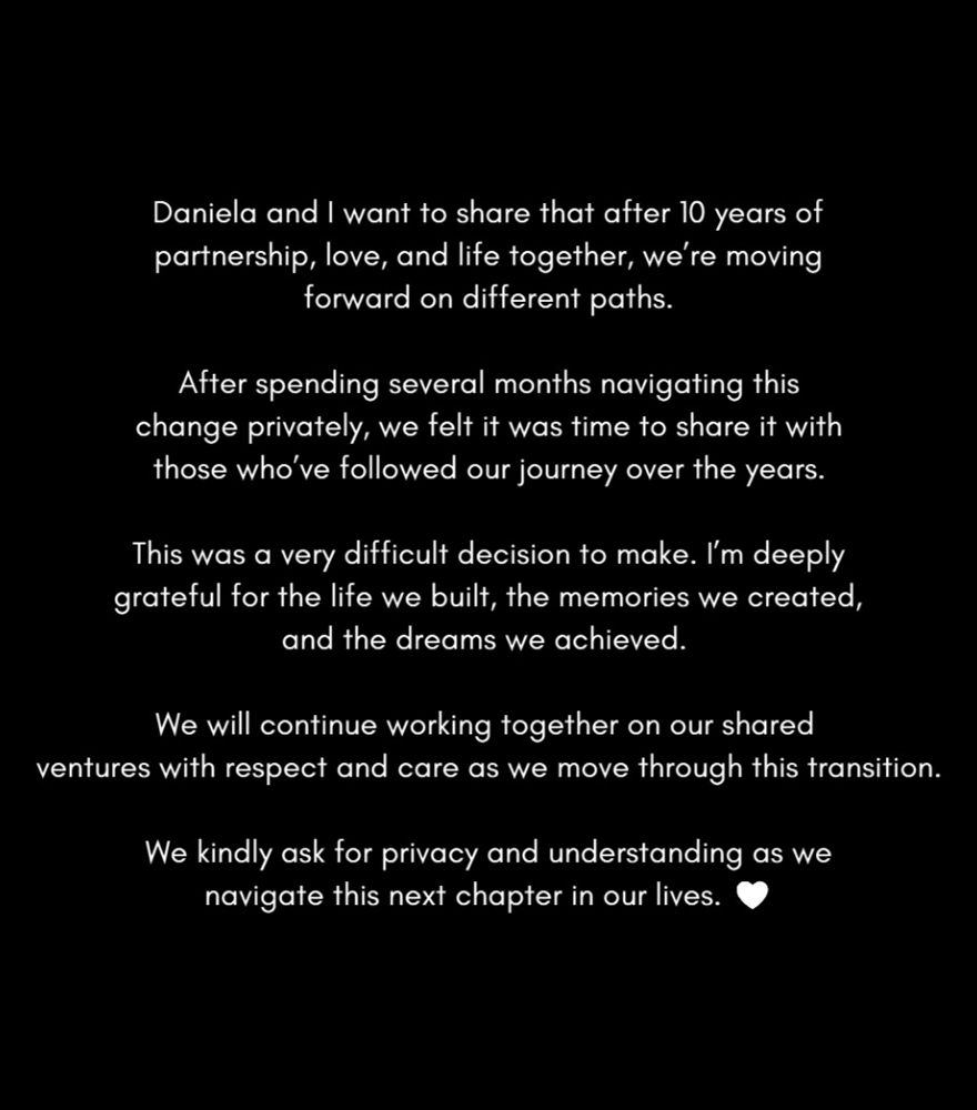 Streamer SypherPK has announced he has split from his wife Daniela after 10 years together