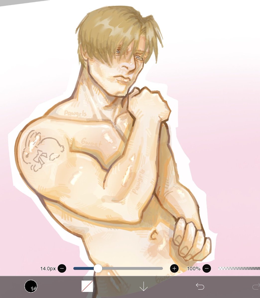 pawgrls's tweet photo. Leon kennedy art commission wip
...ignore the hand on hip ok....thx.. https://t.co/f0bnHuqFBO