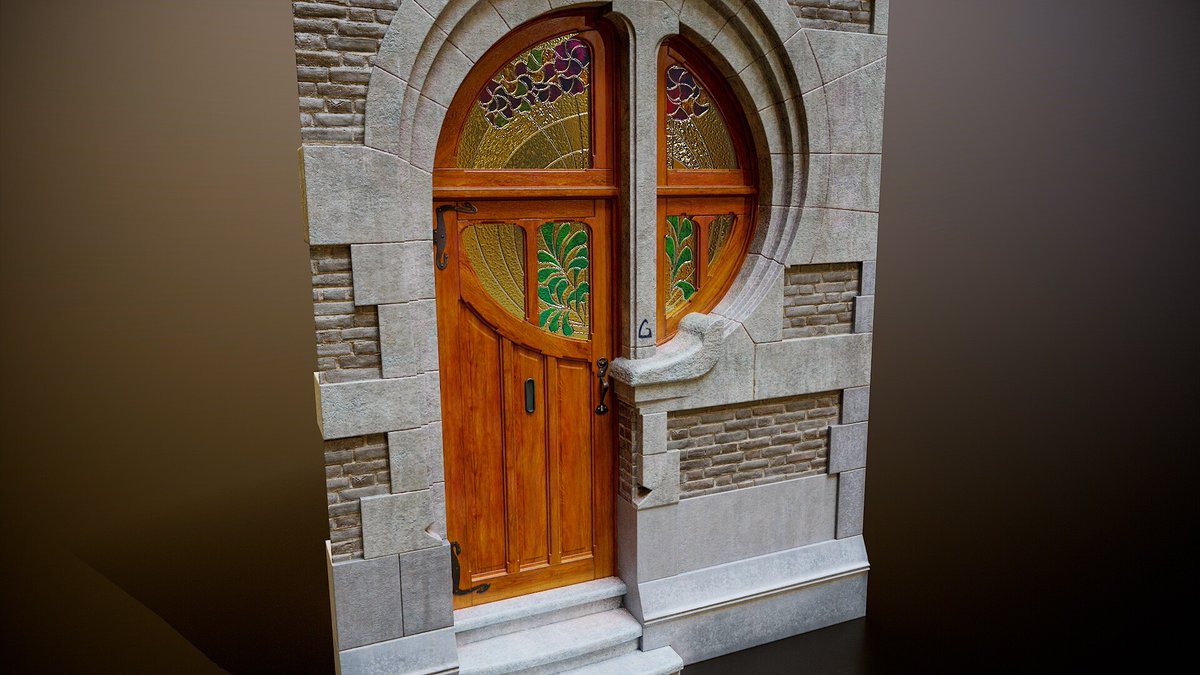 80Level's tweet image. .@THE_Hoffie talked to us about the process behind the Art Nouveau Door project, showing how he set up the stained glass by hand-painting numerous layers on top of each other.

The artist also explained how he set up the reflections in Marmoset Toolbag: 80.lv/articles/how-t…