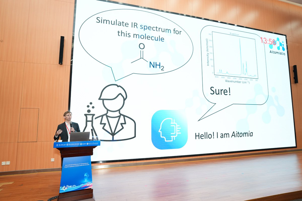 aitomistic's tweet photo. Thrilled to share our ICCOC 2025 achievements! Prof. Pavlo Dral presented our latest AI-driven chemistry research. 🚀Congrats to Yuxinxin Chen for winning the Best Poster Award! 🏆Our AI platform makes atomic simulations accessible. Explore: https://t.co/QgTAMB3tfM #compchem #AI https://t.co/BxVtY3FprI