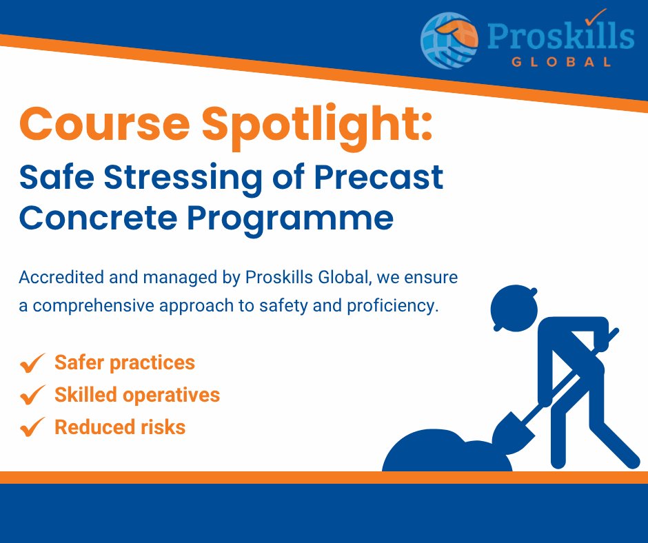 ProskillsGlobal's tweet image. 💡Course Spotlight: Onsite training for Prestressing of Precast Concrete.

✅ Safer practices
✅ Skilled operatives
✅ Reduced risks

That’s the impact of accredited training. 

👉 Book your course today: proskillsglobal.co.uk/asm-book-cours…