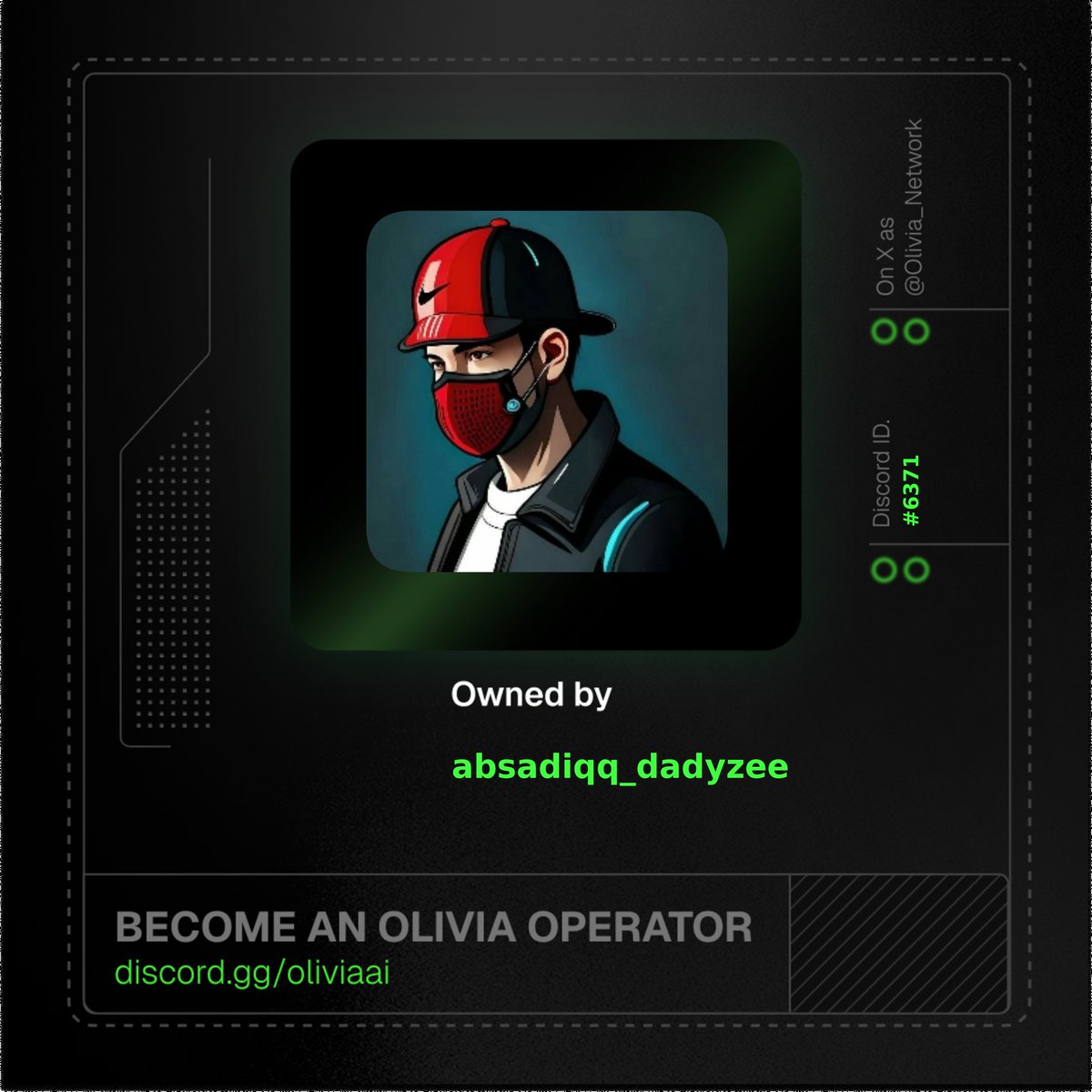 Absadiq003's tweet image. I am now verified early to the global AI infrastructure layer.

Just claimed my Olivia Module.

It serves as proof that I build where agents scale and earn.

The future runs here w/ @Olivia_Network 

discord.gg/oliviaai