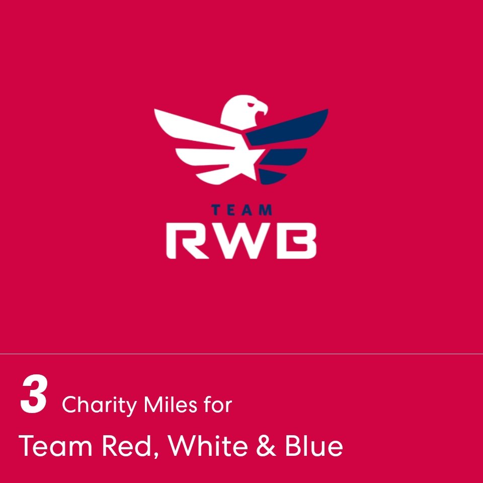 michelle_sablan's tweet photo. 3 Charity Miles for Team Red, White &amp; Blue. Please click here to move with me in support of this great cause:
https://t.co/tAblmQFcon. https://t.co/CgZmUI5vUN