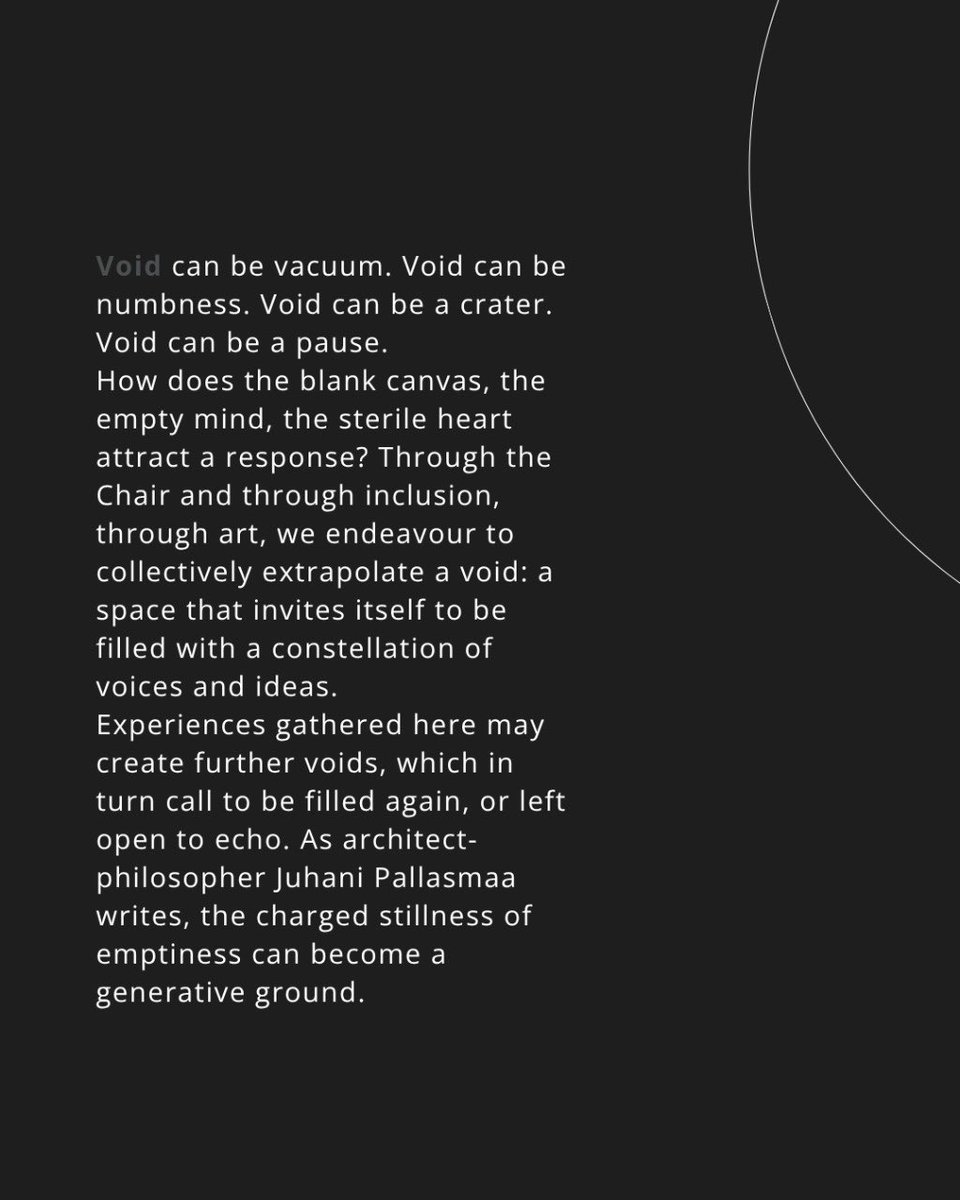 At SVAD, we have travelled through Nothing, Without, Blank and Zero. This year, we step into the space that holds them all: VOID!
