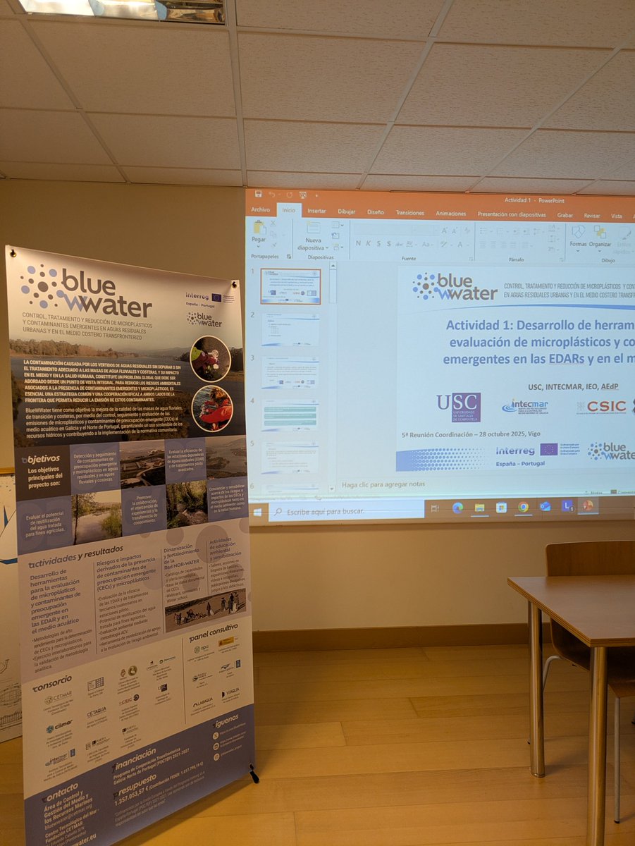 📍 El martes tuvo lugar en <a href="/FundacionCETMAR/">Fundación CETMAR</a>, la 5ª reunión de coordinación del proyecto <a href="/BlueWWater/">BlueWWater</a>, cofinanciado por <a href="/poctep/">Interreg España-Portugal</a>
Participaron todos los socios del consorcio. Se revisaron los avances de las actividades en curso

Gracias al equipo del <a href="/IEOVigo/">IEO Vigo</a> por la organización