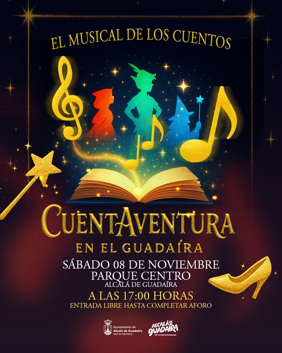 turismoguadaira's tweet photo. 📖 CuentAventura llega al Parque Centro ✨

🎼 "El Musical de los Cuentos" pone el broche de oro a este ciclo de espectáculos dedicados al público familiar 👨‍👩‍👧‍👦

📅 Sábado 8 de noviembre a las 17h. Entrada libre hasta completar aforo.

#PlanesEnFamilia #Guadaíra https://t.co/JJIC3SLKEM