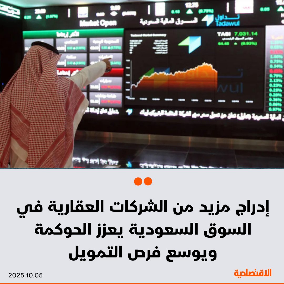 تستهدف الشركات العقارية في #السعودية من الإدراج في السوق المالية، تطبيق سياسات الحوكمة وتجنب مخاطر التراجع بعد رحيل جيل المؤسسين، ما يعزز فرص الحصول على التمويلات اللازمة لدعم النمو، وفقا لما ذكره لـ #الاقتصادية مختصون في الشأن العقاري 

- عدد الشركات المدرجة بلغ 24 شركة عقارية