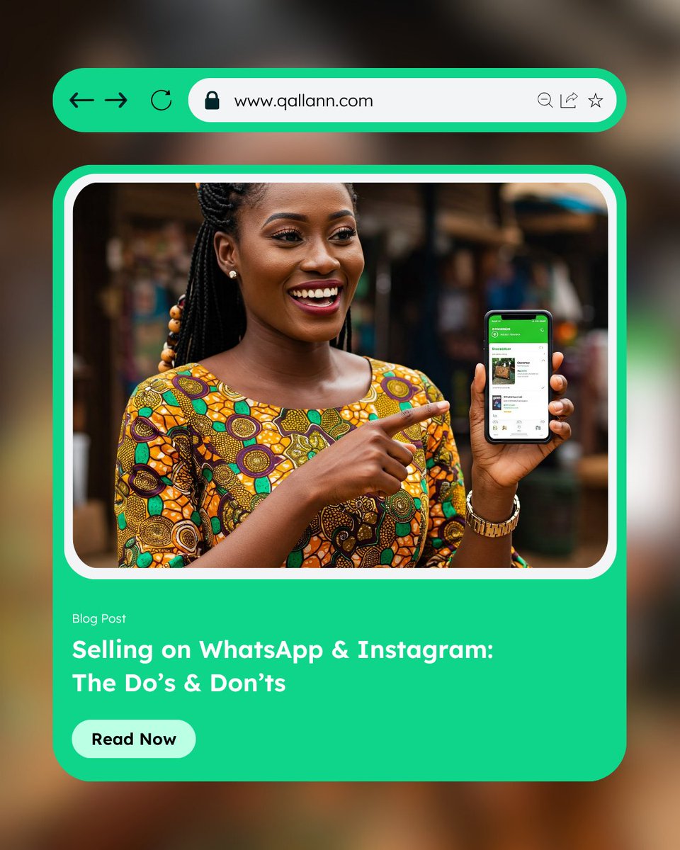 If you make people DM for price, you’ve already lost the sale. Selling on WhatsApp &amp; Instagram doesn’t fail because of “the algorithm.” It fails because your customer has to work too hard to buy.

Here's a short honest guide on how to fix that:
👉 qallann.com/post/selling-o…