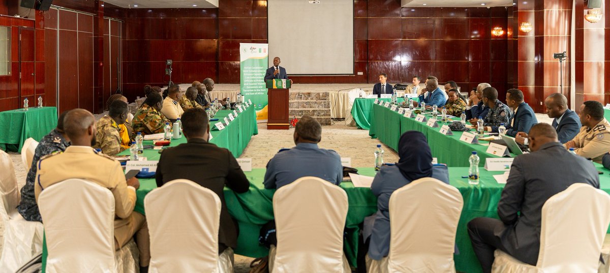 During the opening ceremony of the Regional Training of Law Enforcement Officials, the Centre Director, <a href="/DrKinyanjui/">Dr.Simon Nyambura</a>, conveyed the warm regards of IGAD Executive Secretary, H.E. <a href="/DrWorkneh/">Dr Workneh Gebeyehu</a>, and underscored the importance of the training as a platform for sharing experiences and