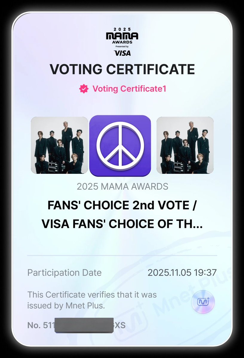 2025.11.04 &lt;D-7&gt;
[VOTE] 2nd 2025 MAMA Awards

#2025MAMAVOTE  #GOT7
🏆Visa Fans’Choice of The Year 
🏆FANS' CHOICE MALE

🗓️ปิดโหวต 11/10 เวลา 21.59น.ไทย
เกณฑ์คะแนน 
- Vote Mnet Plus = 90% 
- Hashtags = 10%
(Post/RT) 

ทำให้ดีที่สุด มาVote ให้กัซกันค่า 💪