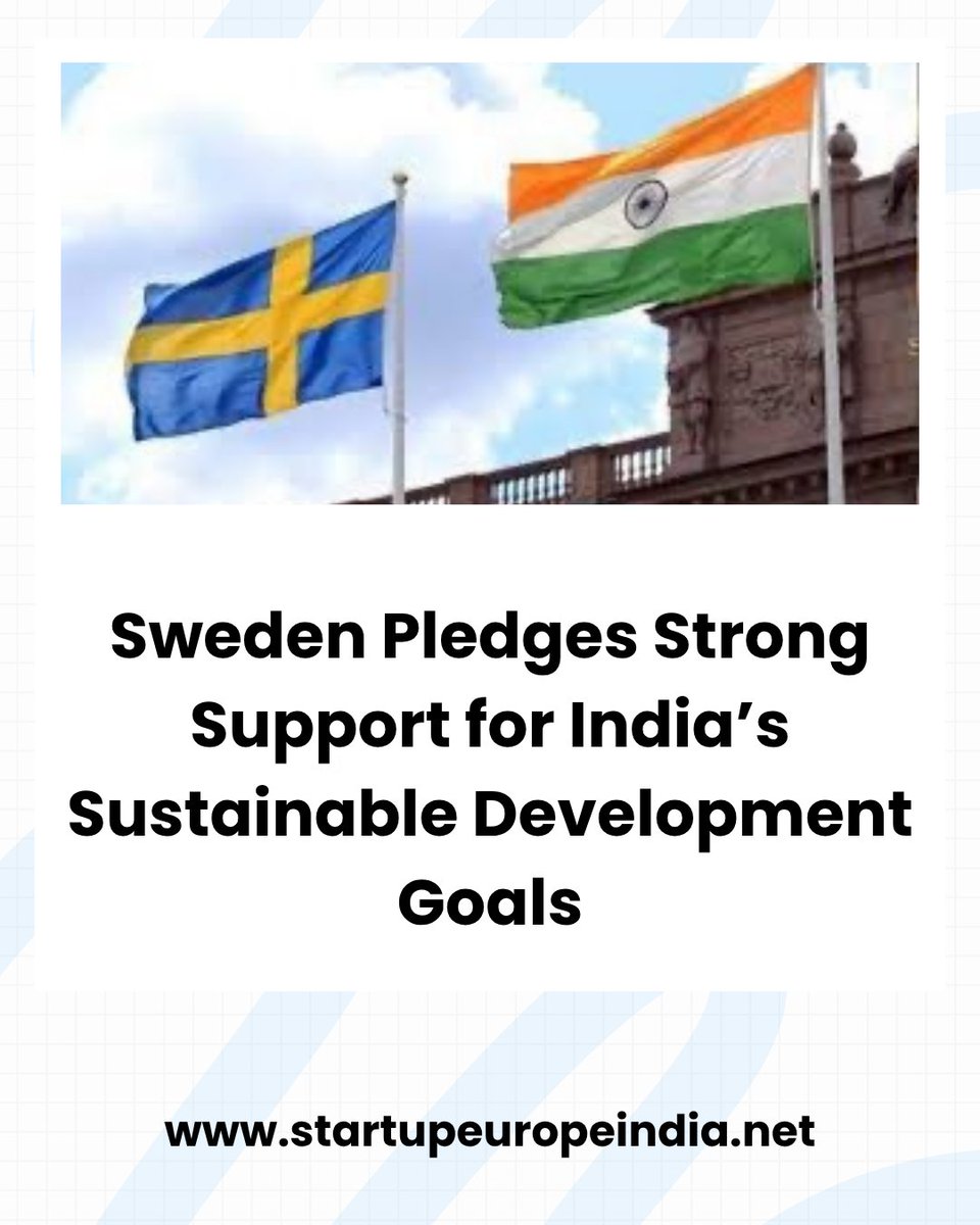 Sweden Pledges Strong Support for India’s Sustainable Development Goals.
app.startupeuropeindia.net/feed/sweden-pl…

#sweden #india <a href="/AgrenHelen/">Helen Ågren</a> <a href="/Miljodep/">Miljödepartementet</a> <a href="/RuchikaDrall/">Ruchika Drall</a> <a href="/moefcc/">MoEF&CC</a> <a href="/InnoQuarter/">InnovationQuarter</a>