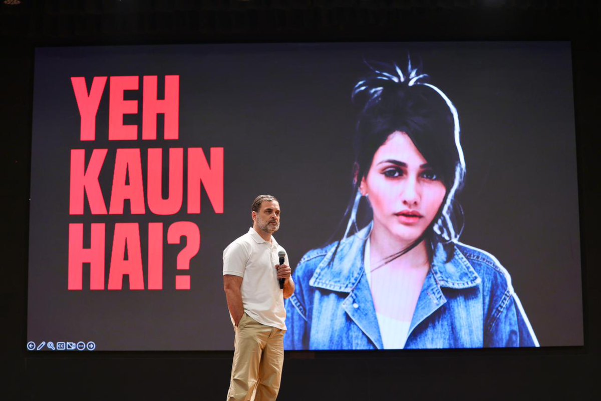 वोट चोरी से हरियाणा में कांग्रेस की सरकार चोरी की गई है - और इसका ब्लैक एंड व्हाइट सबूत आपके सामने हैं।

- ब्राज़ील की एक मॉडल हरियाणा की वोटर लिस्ट में 10 बूथों पर 22 वोट - अलग-अलग नाम से
- एक ही फोटो के साथ 223 वोट एक बूथ में - नाम हर बार नया
- एक ही घर में 501 वोटर दर्ज - वो