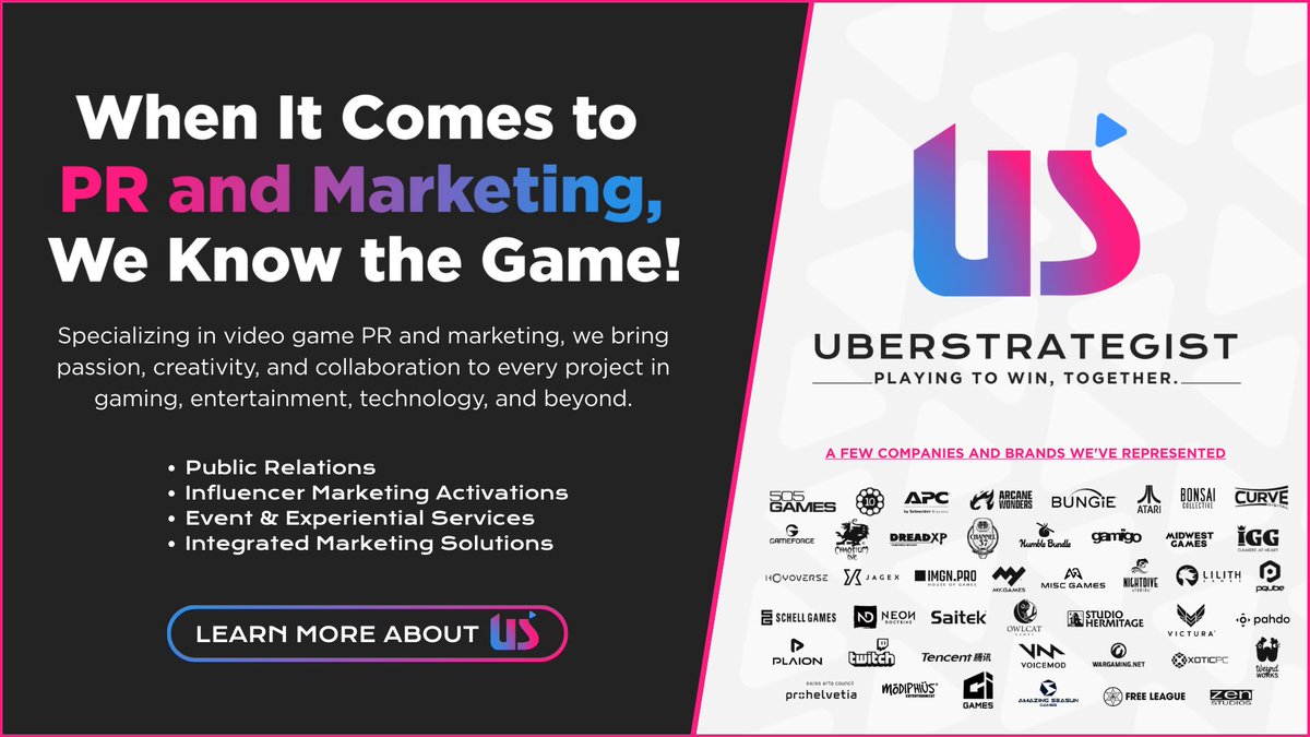 GameConfGuide's tweet image. 🎮 From game launches to global events, @uberstrategist makes PR magic happen.

That’s why they’re our Partner of the Month!

Want your game to make headlines?

Start here: uberstrategist.com