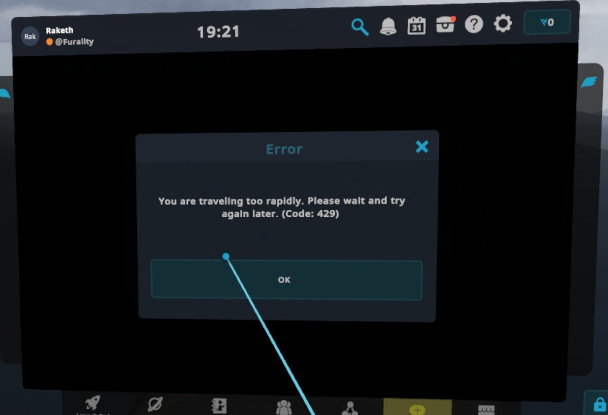 “So how many VRC worlds do you visit per hour, Raketh?”

“Yes.”

I think the game is trying to tell me something... 🙃