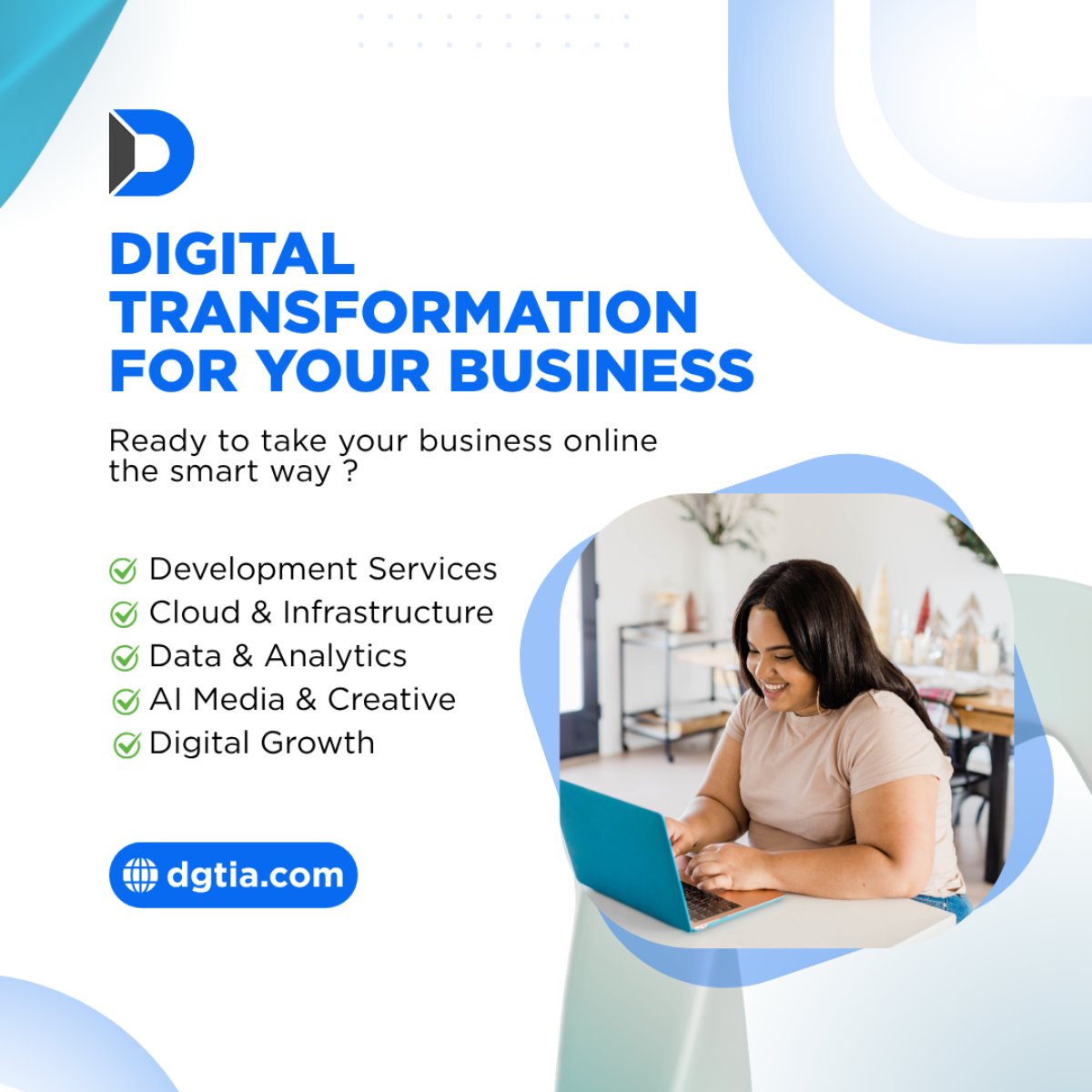 dgtiaOfficial's tweet image. Digital Transformation is key for your business success! Get cutting-edge development services and more at DGTIA. Start your journey with us today!
Digital Transformation for your business at DGTIA for development services and more #developmentservices #AI #creative #digital