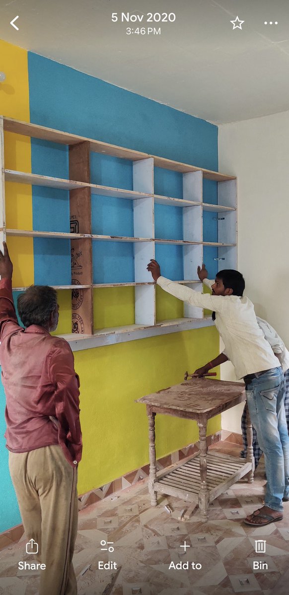 BansaLibrary's tweet image. A memory from 5 years ago, 

Google Photos reminded us of this day, 5th November 2020, during Covid-19, when the first bookshelf of our Library was being put up.

At that moment, it was just a few of us, a half-painted wall, and a dream, to create a space where every child, every…