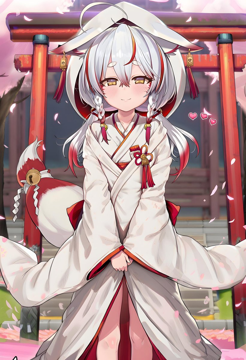 お借りしました。Takerさん(@taker2nd) の 紅桃林 ややこちゃんです。裸に剥くのは簡単に出来るので、まずは一旦健全に行きます。
今回はいたって健全な白無垢です。
こうして見ると拙者の環境だとあまり似てないでござるね。絵柄が違いすぎるのもあるでござるけど。 